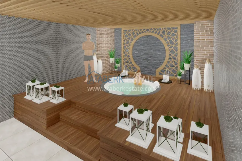 A new project of a multi-apartment residential complex in the very center of Mahmutlar 11 