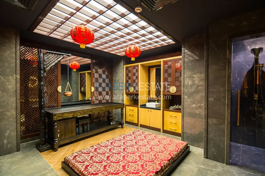 Furnished apartment in Oba with sea and mountain views. Real estate for a residence permit 35 