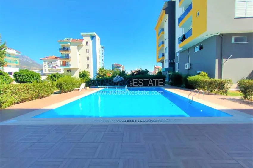 Furnished studio in Kestel area with sea view in a modern complex 3 