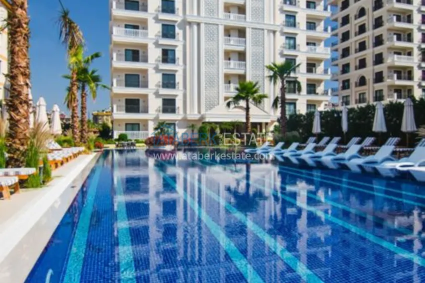 Furnished apartment in Oba with sea and mountain views. Real estate for a residence permit 3 