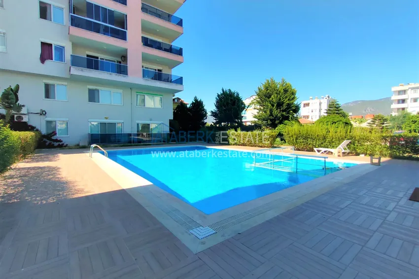Furnished studio in Kestel area with sea view in a modern complex 4 