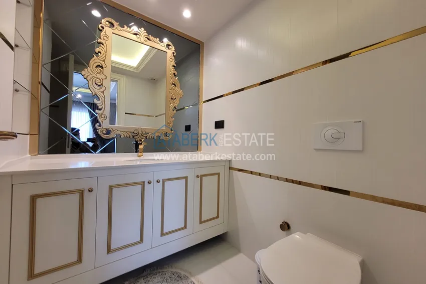 Purchase  Furnished apartment in Oba with sea and mountain views. Real estate for a residence permit 16 