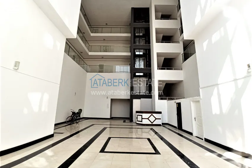 Furnished studio in Kestel area with sea view in a modern complex 9 