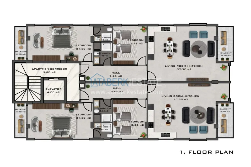 Buy cheap New project of a modern city house in the very center of Alanya 1 