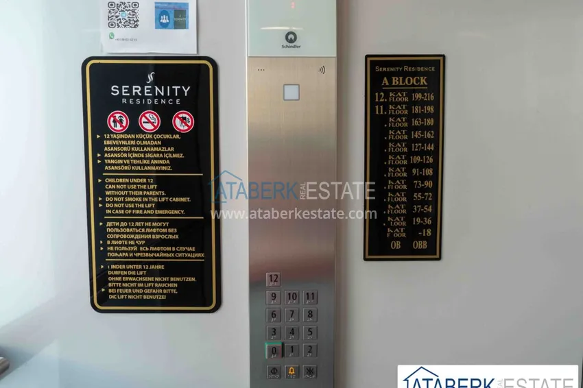 A fully equipped apartment for rent in Mahmutlar in a luxurious residence A60 46 