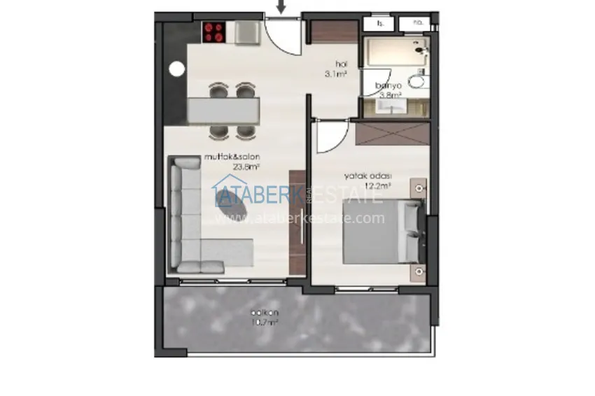 Buy cheap Apartment in Mahmutlar from an investor with a fine finish and a sea view 2 