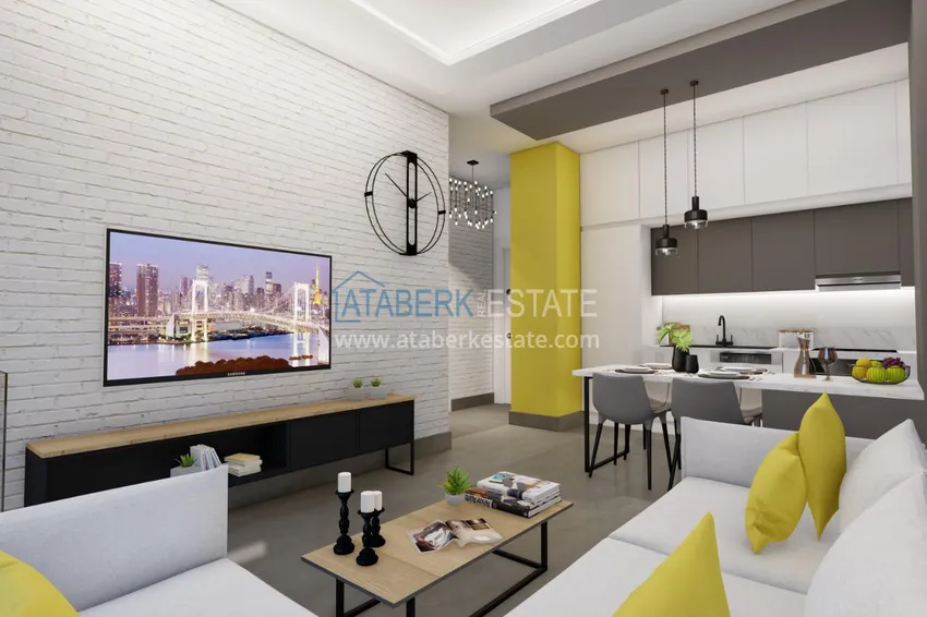 Purchase  Apartment in the center of Alanya in a complex at the final stage of construction 1 