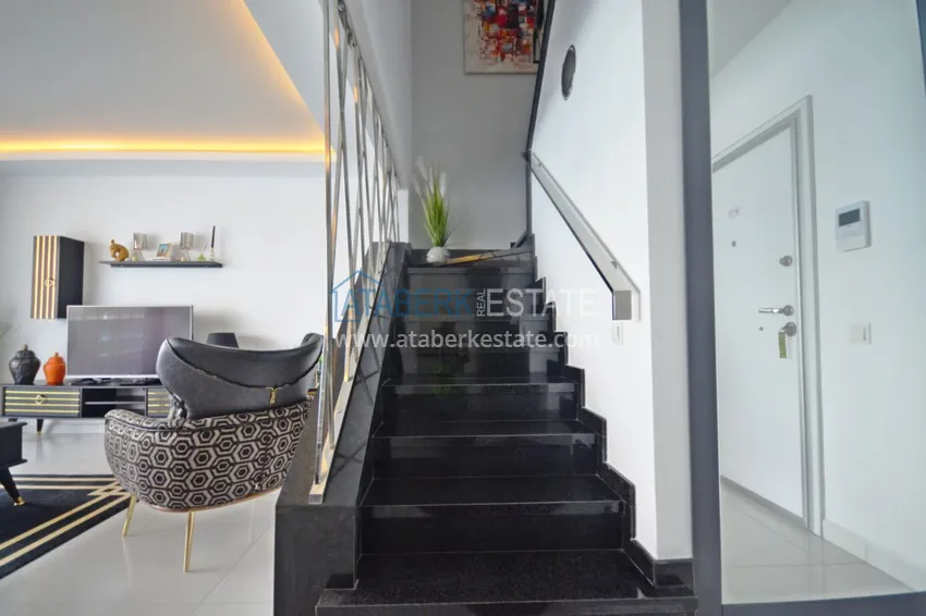 Purchase Penthouse in Kargicak furnished with sea and mountain views 1 