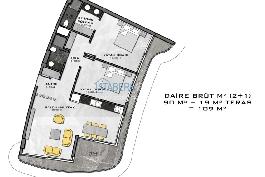 Buy cheap Apartment in Kargicak furnished in a residence on the first coastline 1 