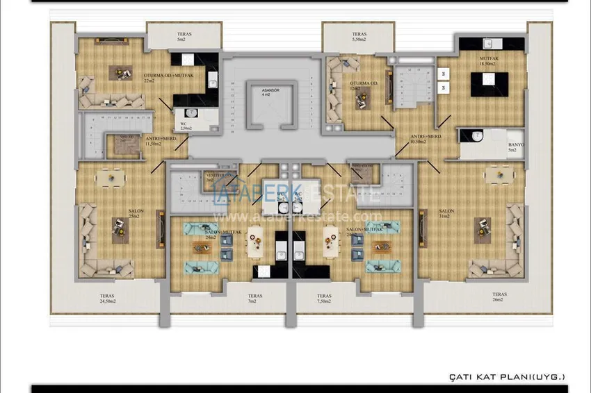 Buy cheap New project of a low-rise residential complex in Alanya, Upper Oba district 4 