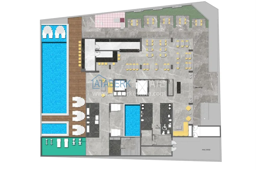 Buy cheap Apartment in the center of Alanya in a complex at the final stage of construction 1 