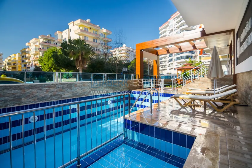 Duplex in Mahmutlar with furniture and sea and mountain views in a new complex 11 