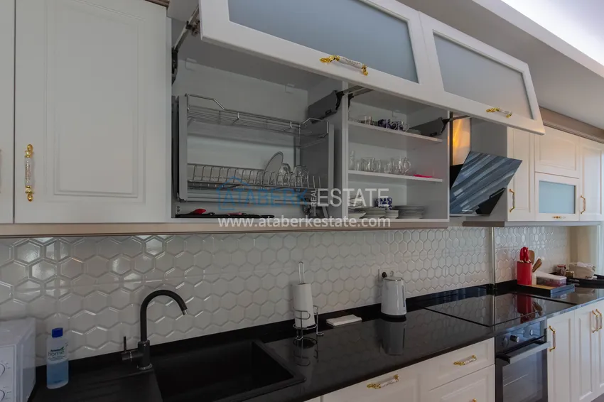 Purchase Duplex in Mahmutlar with furniture and sea and mountain views in a new complex 15 