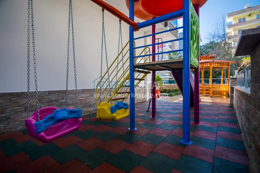 Duplex in Mahmutlar with furniture and sea and mountain views in a new complex 16 