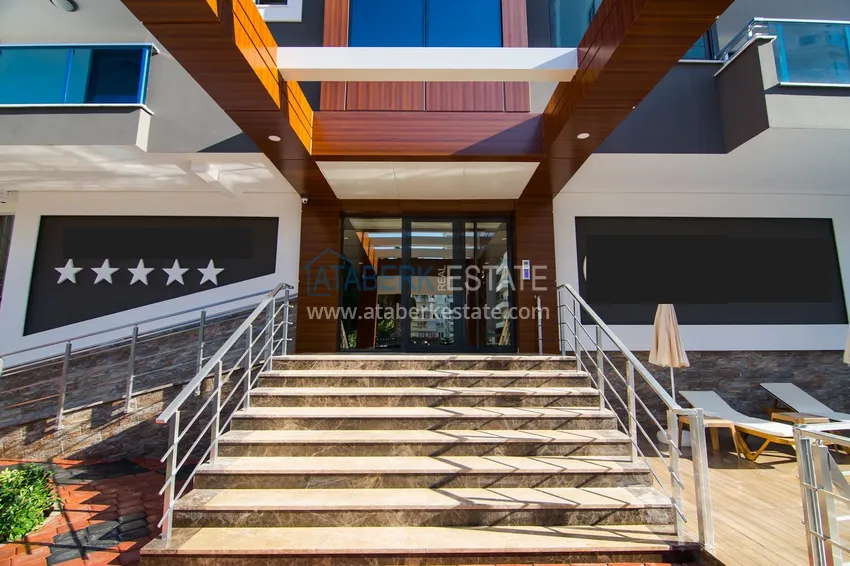 Duplex in Mahmutlar with furniture and sea and mountain views in a new complex 18 