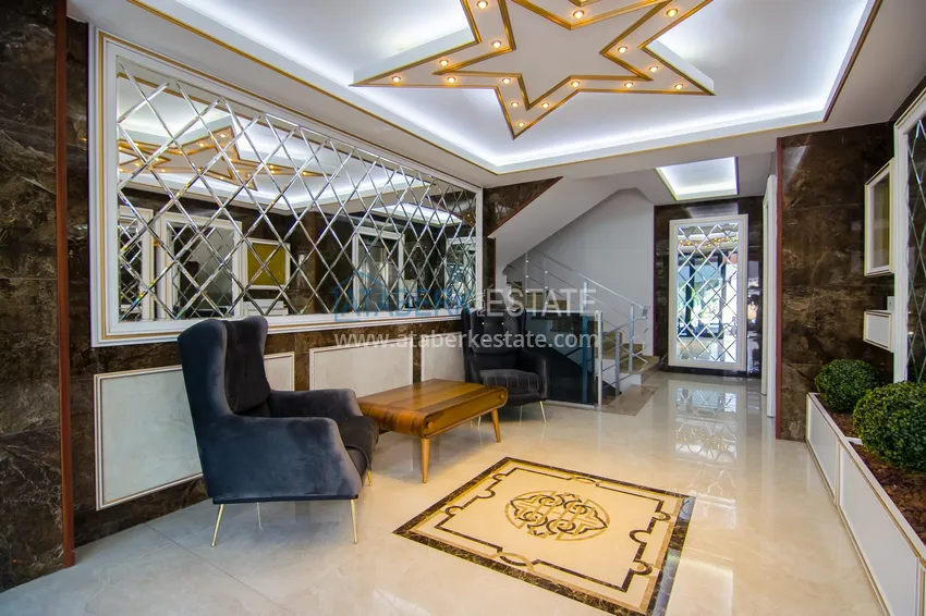 Duplex in Mahmutlar with furniture and sea and mountain views in a new complex 19 