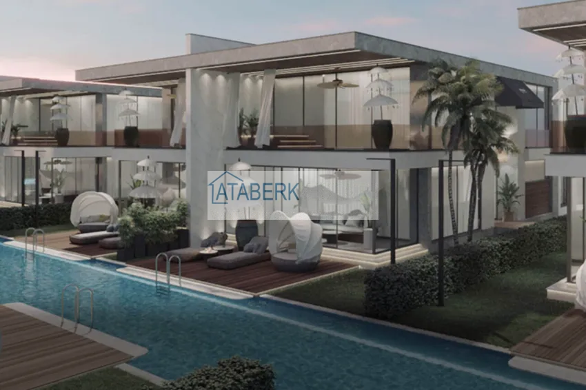 New villas in Antalya - Aksu - Altintash in a cottage complex under construction 1 