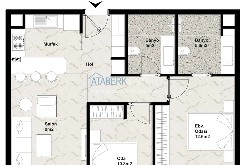 Buy cheap Start of sales! New unique large-scale project of a hotel-type complex in Okurcalar 6 