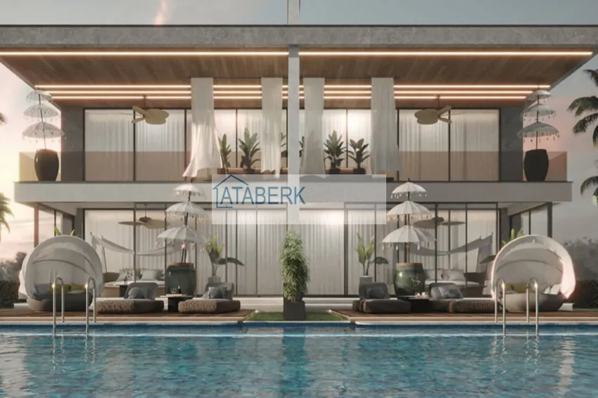 New villas in Antalya - Aksu - Altintash in a cottage complex under construction 2 