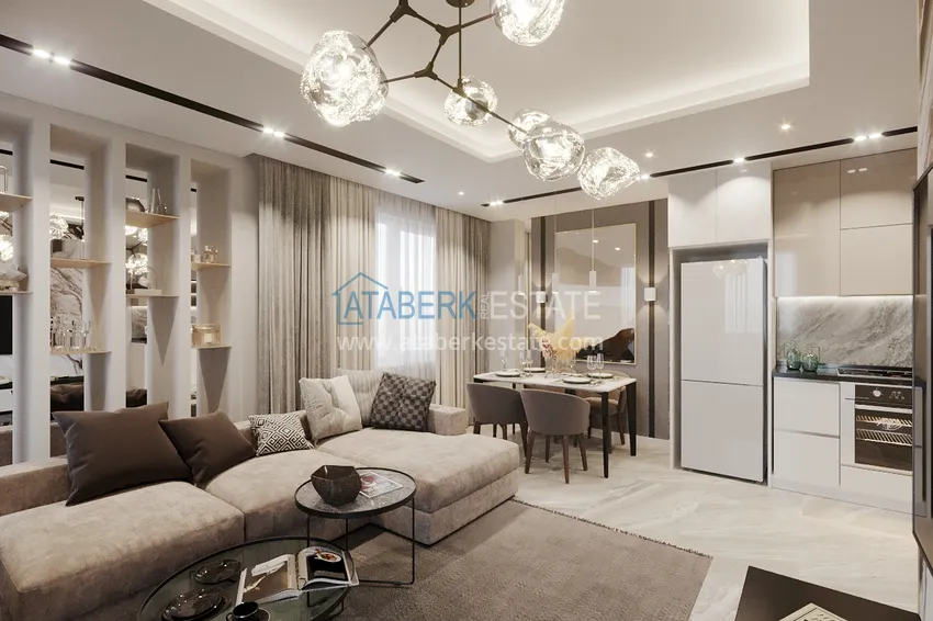 Purchase Apartment in the center of Alanya Cleopatra beach area three-room with new furniture 1 