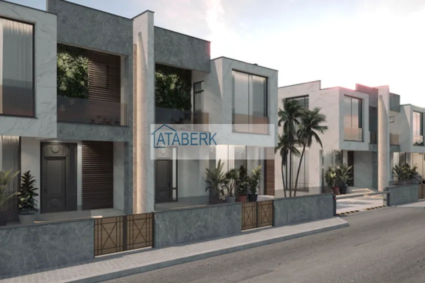 New villas in Antalya - Aksu - Altintash in a cottage complex under construction 3 