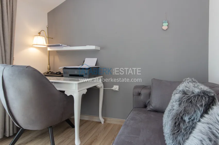 Purchase Duplex in Mahmutlar with furniture and sea and mountain views in a new complex 35 