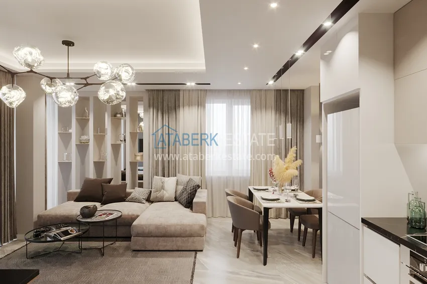 Purchase Apartment in the center of Alanya Cleopatra beach area three-room with new furniture 2 