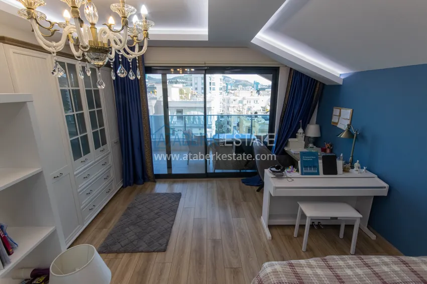 Purchase Duplex in Mahmutlar with furniture and sea and mountain views in a new complex 44 