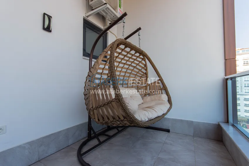 Purchase Duplex in Mahmutlar with furniture and sea and mountain views in a new complex 53 