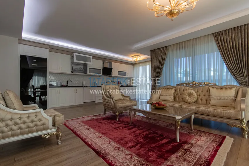 Purchase Duplex in Mahmutlar with furniture and sea and mountain views in a new complex 5 