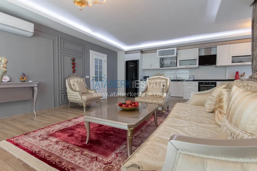 Purchase Duplex in Mahmutlar with furniture and sea and mountain views in a new complex 9 