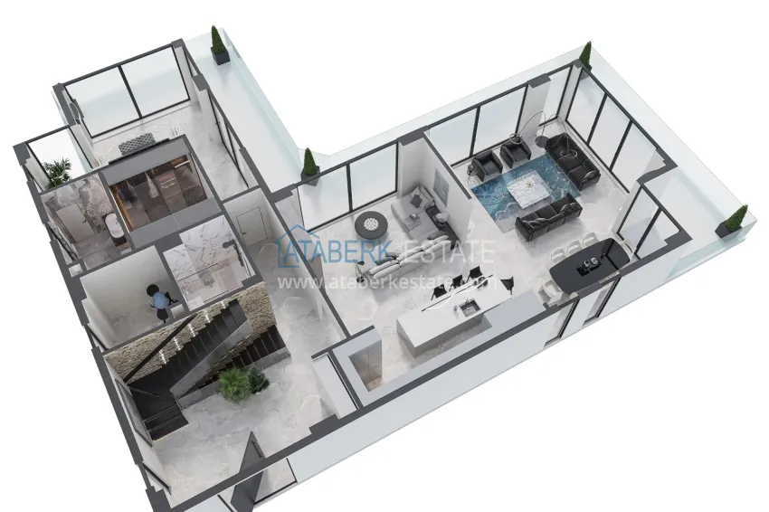 Buy cheap Stylish villa with panoramic views in the prestigious Bektash area, Alanya 1 