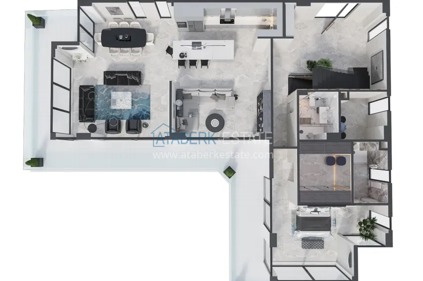 Buy cheap Stylish villa with panoramic views in the prestigious Bektash area, Alanya 10 