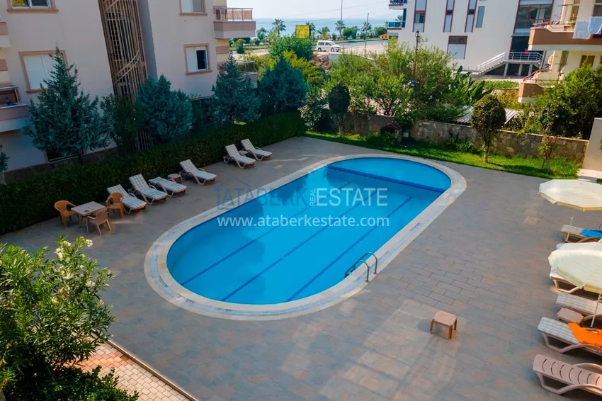 Furnished apartment in Kestel in a cozy complex on the 1st coastline 10 