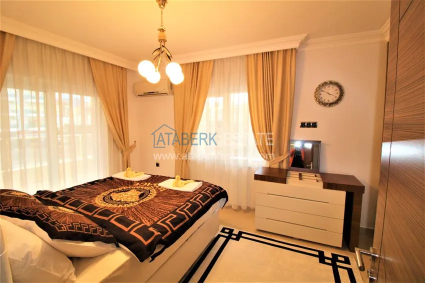 Purchase  Furnished apartment in Kestel in a cozy complex on the 1st coastline 10 