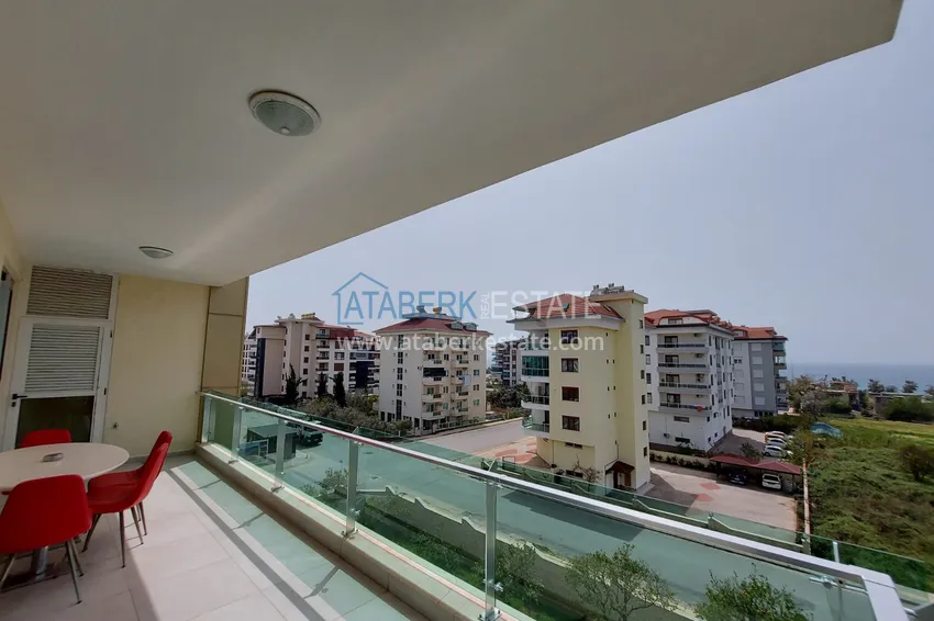 Purchase  Furnished apartments in Kestel with sea views in a residential complex 25 