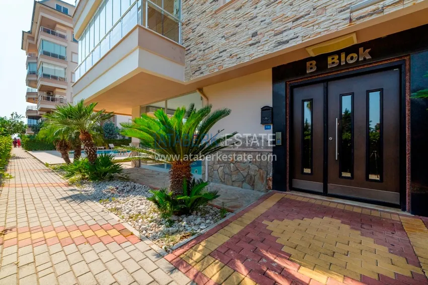 Furnished apartment in Kestel in a cozy complex on the 1st coastline 13 