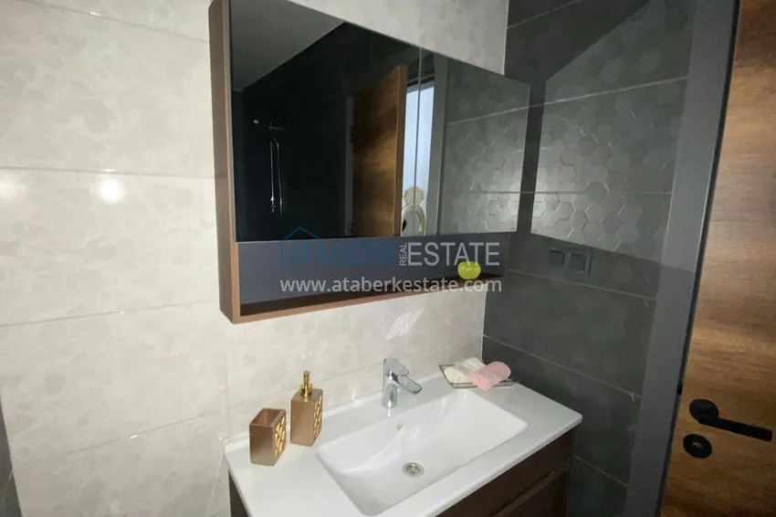 Purchase Furnished duplex penthouse in Mahmutlar with views of the mountains, the sea and the historic fortress 13 