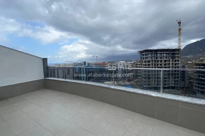 Purchase Furnished duplex penthouse in Mahmutlar with views of the mountains, the sea and the historic fortress 15 