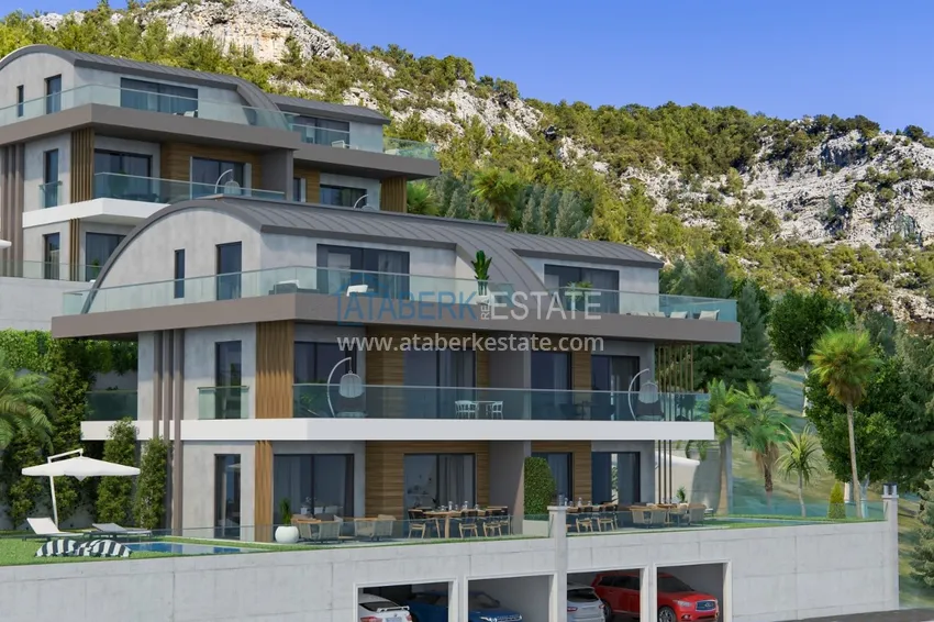 New project of a luxury villa complex in Alanya - Tepe area with the right to obtain citizenship 2 