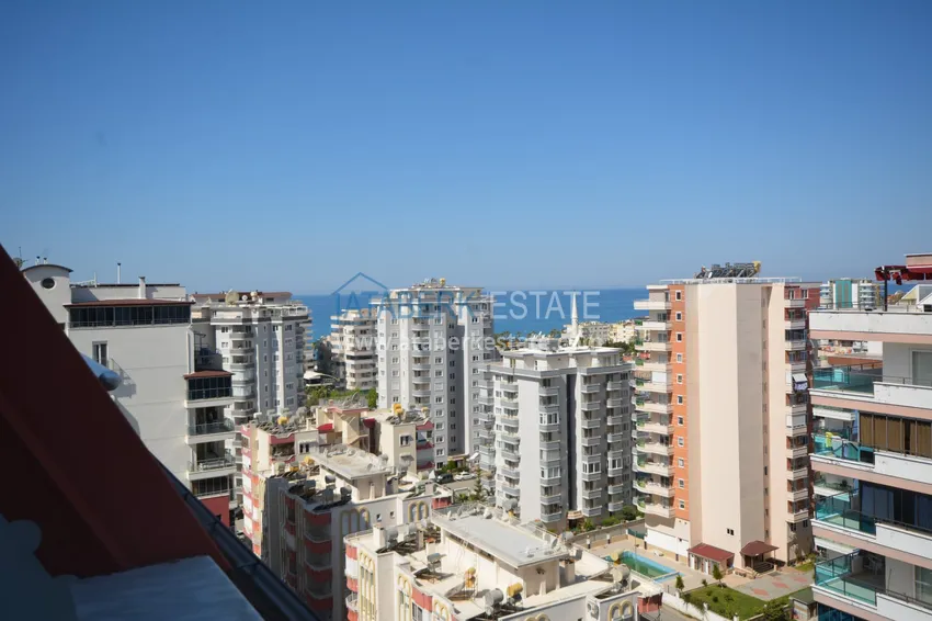 Purchase Furnished penthouse in Mahmutlar with sea view in a young complex 22 