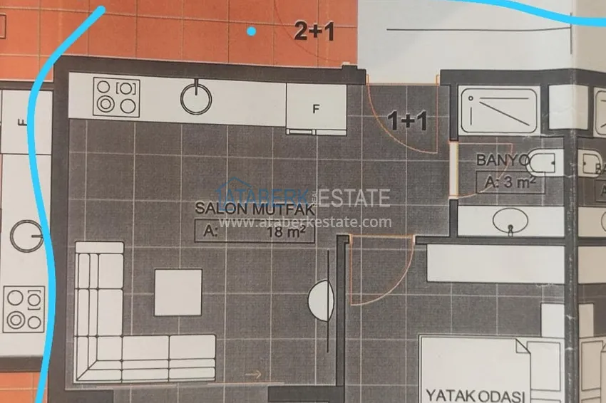 Buy cheap Apartment in Mahmutlar from an investor in a complex at the final stage of construction 2 