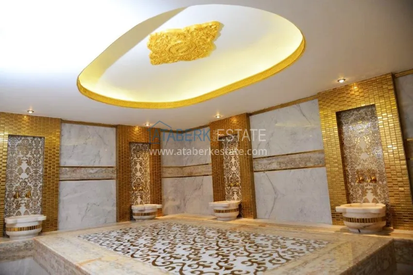 Apartament w Mahmutlarze z widokiem na morze i góry w kompleksie z bogatą infrastrukturą 24 