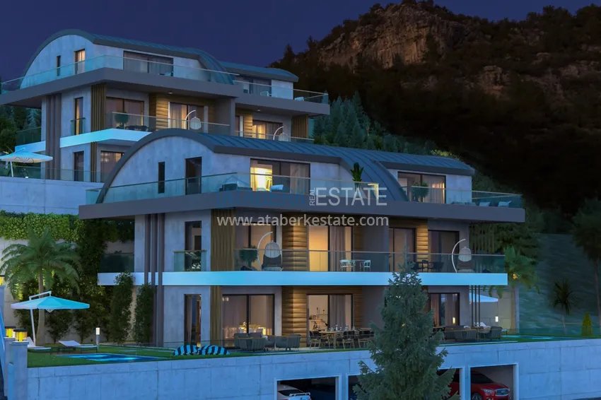 New project of a luxury villa complex in Alanya - Tepe area with the right to obtain citizenship 1 