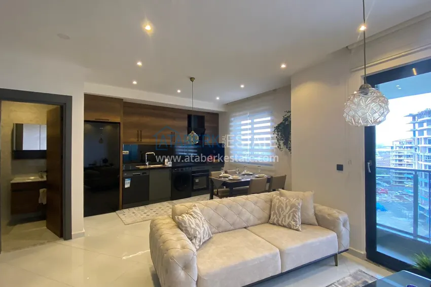 Purchase Furnished duplex penthouse in Mahmutlar with views of the mountains, the sea and the historic fortress 2 