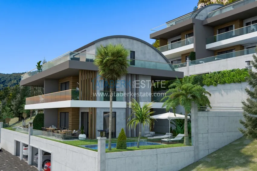 New project of a luxury villa complex in Alanya - Tepe area with the right to obtain citizenship 3 