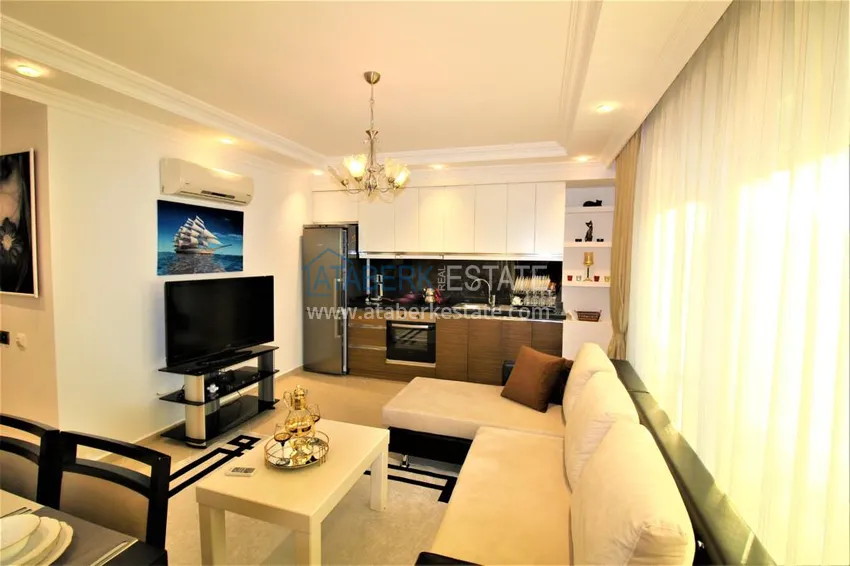 Purchase  Furnished apartment in Kestel in a cozy complex on the 1st coastline 3 