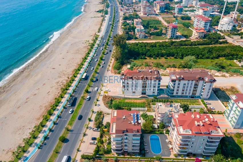 Furnished apartment in Kestel in a cozy complex on the 1st coastline 4 