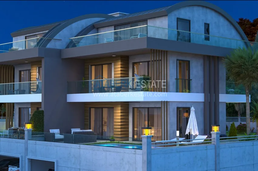New project of a luxury villa complex in Alanya - Tepe area with the right to obtain citizenship 5 