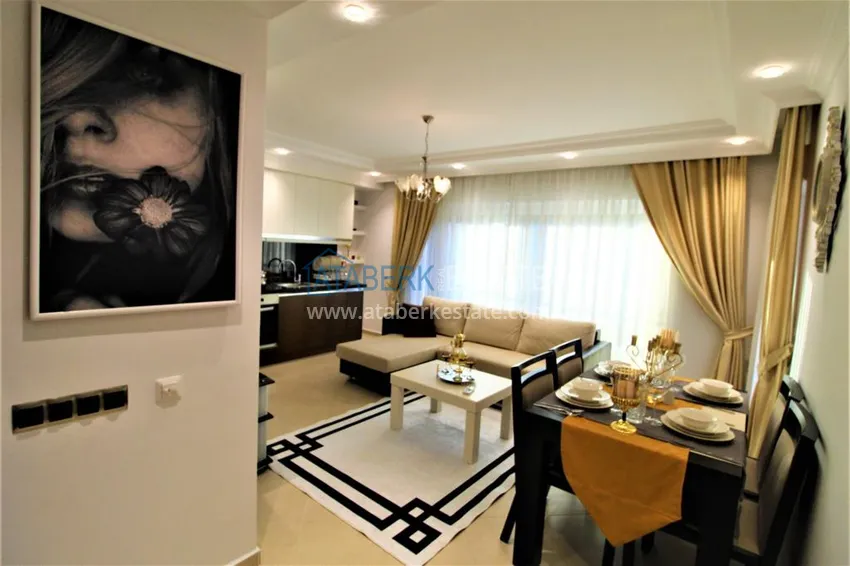 Purchase  Furnished apartment in Kestel in a cozy complex on the 1st coastline 5 